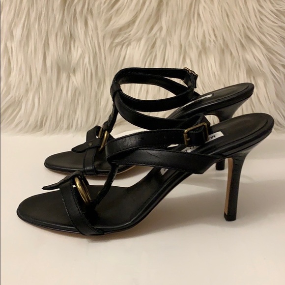 Manolo Blahnik AUTHENTICATED Black T Strap Open Toe Sandals - Picture 9 of 16